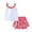 Backless White, variant on LittleSpring 4T Toddler Girls Backless Halter Tank Top and Floral Shorts 2-Piece Set, Blue