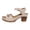 Beige, variant on Women's Platform Wedge Sandals Open Toe Ankle Strap Chunky Heel Fashion Casual Summer Shoes