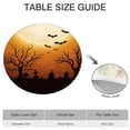 thumbnail image 6 of Spooky Themed Elastic Edge Round Table Cover - 52 Inch Fitted Tablecloth for Kitchen Dining Party, Durable and Washable, 6 of 6