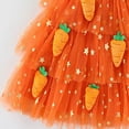 thumbnail image 4 of Larisalt Toddler Baby Girls Clothes Kids Easter Dress Ruffle Sleeveless Carrot Bunny Decor Tulle Tutu Princess Dress, 4 of 6