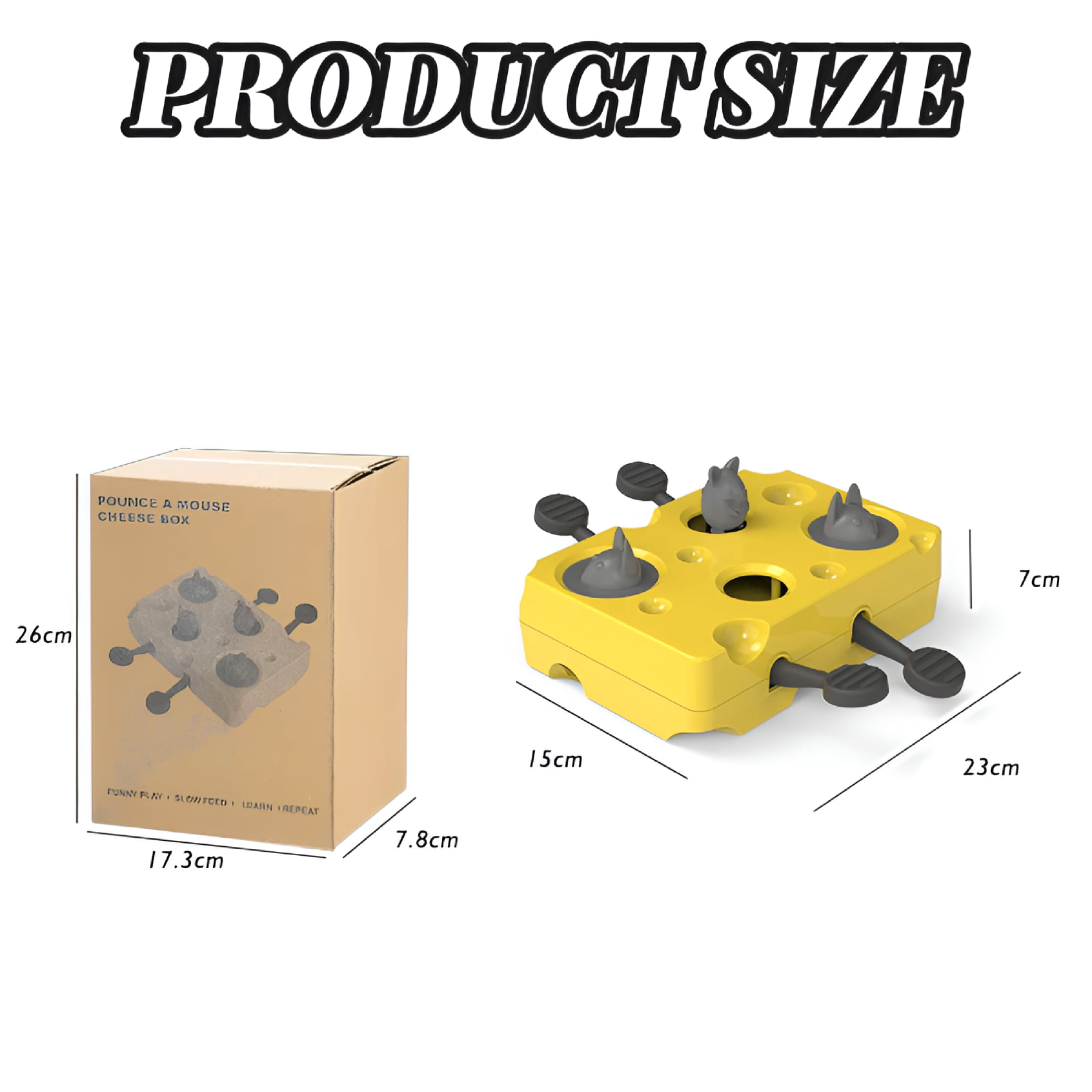 BESTSKY Interactive Treat Puzzle Cat Toy, Cat Treat Food Dispenser Toy, Funny Slow Eating Puzzle Feeder for Indoor Cats Pet Training