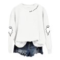 thumbnail image 5 of XIAONU Sweatshirts For Womens Halloween Cute Ghost Long Sleeve Printed Tops Pleasure Baggy Crewneck Pullover Sweatshirt, 5 of 5