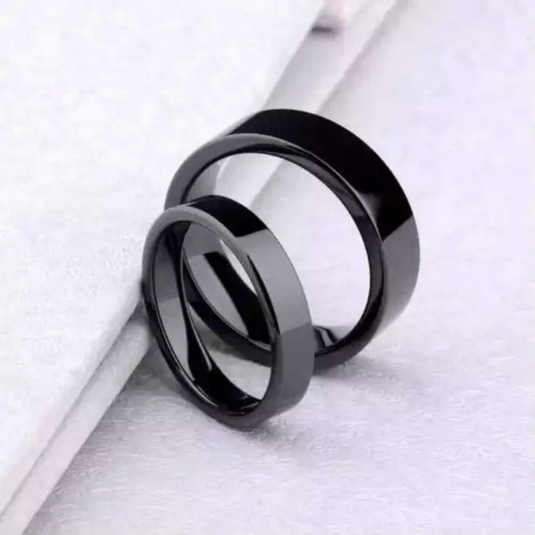 Anello In Titanio Nero Con Striature Argento | Disponibile! | Fort Tempus - Foto 5