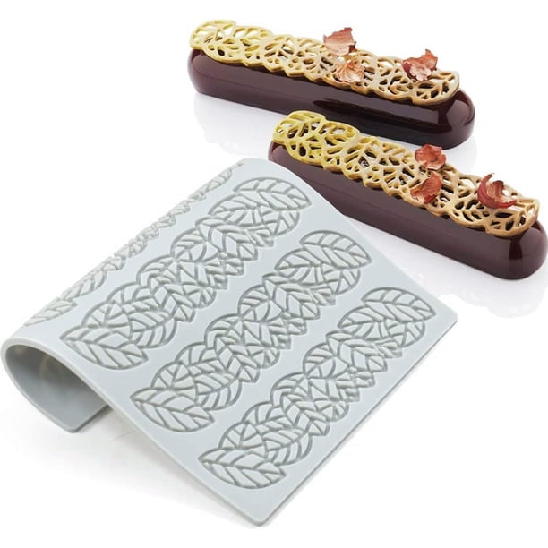 Moldes de silicona, moldes para chocolate, moldes para gelatina, tapete de encaje para fondant de silicona, molde de impresión artesanal de azúcar, decoración de cocina molecular para pastel