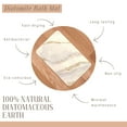 thumbnail image 5 of Evideco French Home Goods Stone Mat Marble Elegant Elaborate White Diatomaceus Earth Bath Rugs, 24 x 16, Non-Slip Backing, 5 of 8