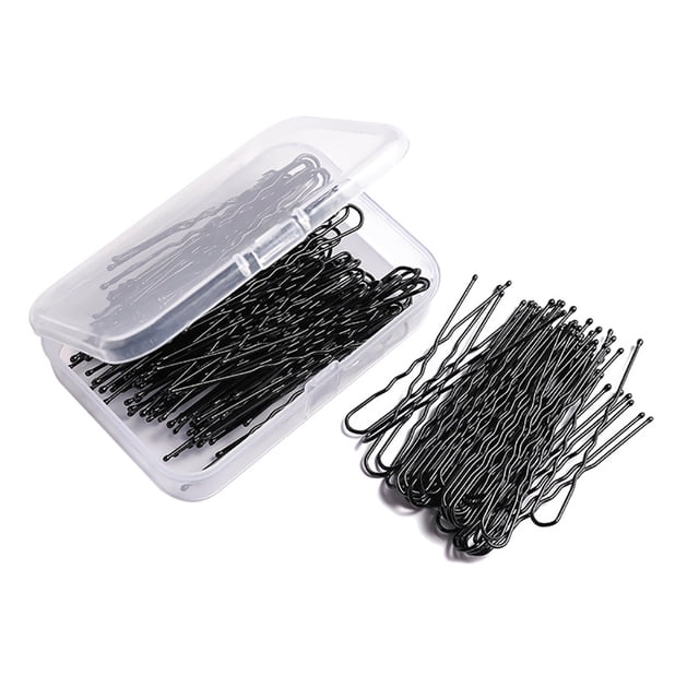 Jumpingount 1 Juego de horquillas en forma de U de 6mm para moño sólido, pinzas invisibles de Metal para el cabello, accesorios multicolores elásticos, Accesorio para el cabello Negro/50 piezas Jumpingount AP008983-01B