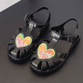thumbnail image 5 of Eltusu Girls Jellies, No Slip PVC Summer Flat Casual Jelly Shoes Black Size 10.5(Little Kids), 5 of 8