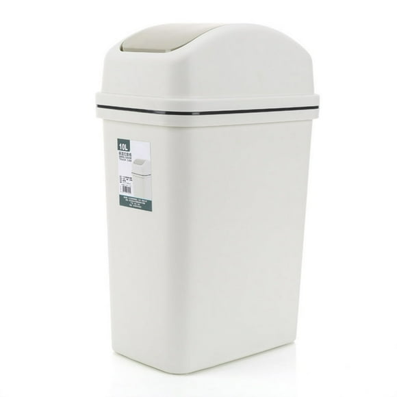 Home Ofiice Supplies Swing Lid Trash Can Garbage Storage Bins High Capacity For Any Room 10L/15L Durable Waste Basket