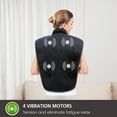 thumbnail image 2 of Snailax Heating Pad for Back Pain Relief, Electric Vibrating for Shoulders & Black Auto Shut-off, Gifts, 2 of 7