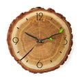 thumbnail image 2 of Deyuer 12 Inch Wood Grain Wall Clock Creative Tree Stump Design Silent Quartz Movement Battery Powered Arabic Numerals Clock, 2 of 9
