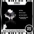 thumbnail image 3 of Juego de interruptores mecánicos EPOMAKER Zebra de 100 piezas con teclas, 3 of 8