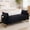 Black, variant on BaseBeauty 66" Storage Bench for Bedroom, King Size End of Bed Bench with Gold Legs and Pillows, Tufted Upholstered Storage Bench, Velvet Cream