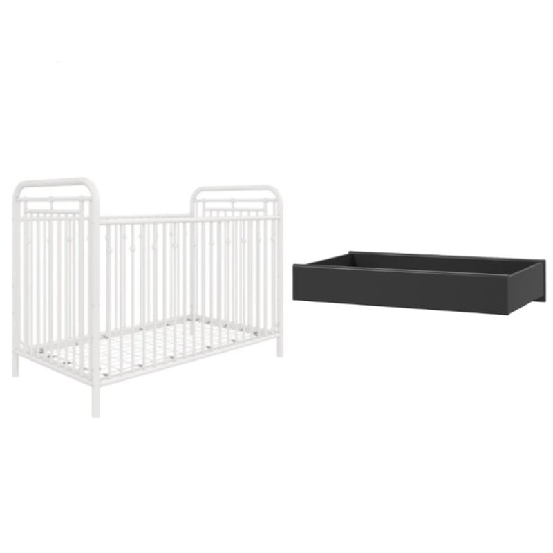 Home Square 3Piece Set with Crib Dresser & Changing Table Topper in