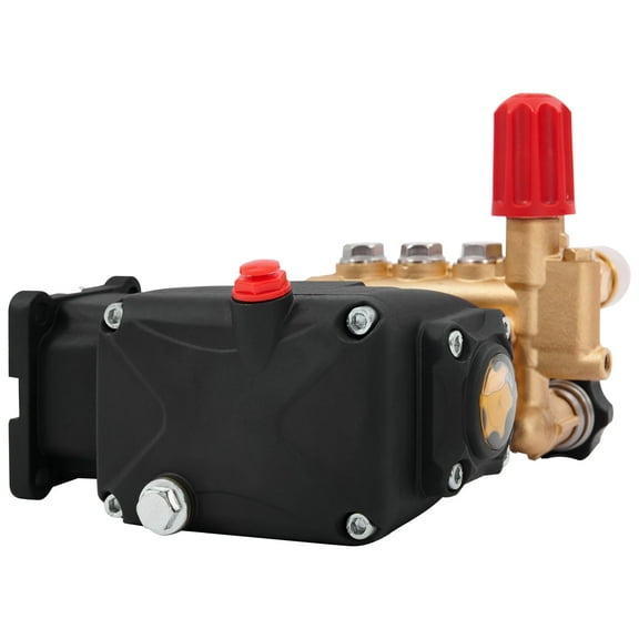 KFFKFF Pressure Washer Pump, 3/4" Shaft Horizontal Triplex Plunger, 3700 PSI, 2.5 GPM, Replacement Power Washer Pump Kit, Compatible with Simpson MorFlex Models 40224, 40225, 40226