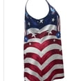 thumbnail image 2 of Plus Size Women 4th of July Patriotic Tank Top V Neck Star Stripe Butterfly Print Sleeveless Loose Summer Casual Vest, 2 of 3