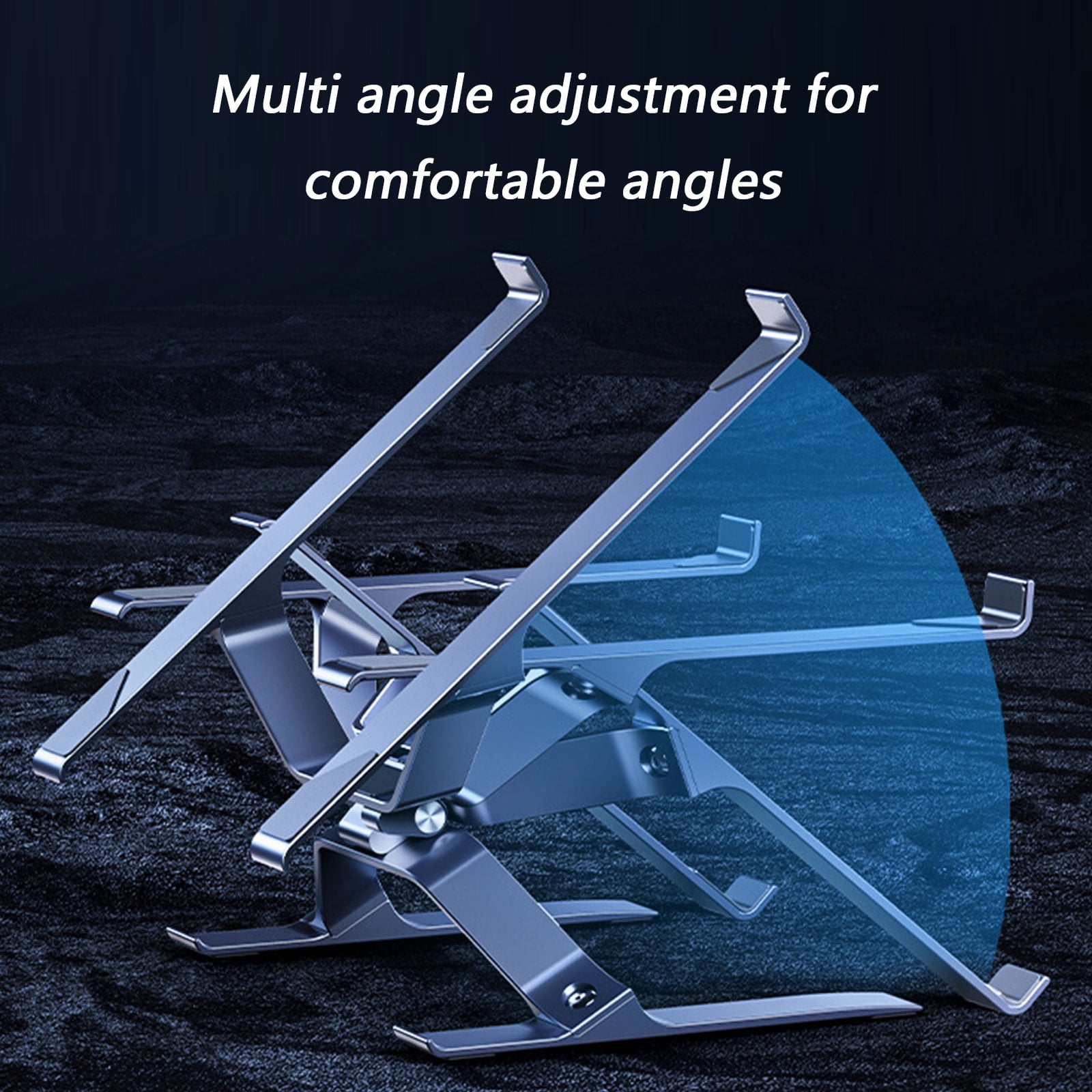 Aluminum Notebook Stand Angles Adjustment Lightweight Foldable For Optimaled Airflows Cooling Notebook Holder