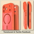 thumbnail image 2 of Vena For Apple iPhone 17 Pro Case Magsafe, Magnetic Ring Shockproof Translucent Back Slim Protective Phone Case, Orange, 2 of 7