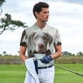 thumbnail image 2 of Kdxio Adorable Puppy Portrait Print Men's Short Sleeve Polo Shirt,Midweight Men's Shirt-3X-Large, 2 of 5