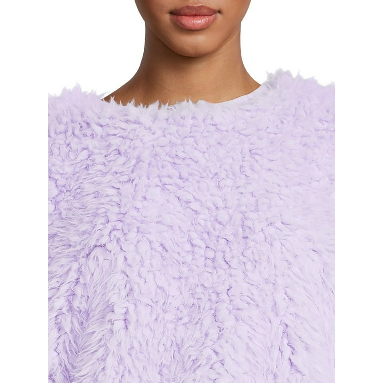 No Boundaries Juniors Yeti Pullover Faux Fur