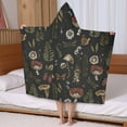 thumbnail image 5 of Red Mushroom Fern Black Pattern Hooded Bath Towel，50"x30" for Ages 3 To 12 Kids, Quick Dry Lightweight Soft Microfiber Hood Beach Towel Cover Up for Kids, 5 of 7