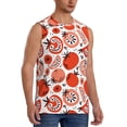thumbnail image 2 of Uemuo Hand Drawn Tomatoes Pattern Men's Sleeveless T-Shirt,Muscle Athletic Tank Top, Moisture-wicking Quick-dry Breathable Classic Tee Top for Gym Run Outdoor Sports-Large, 2 of 8