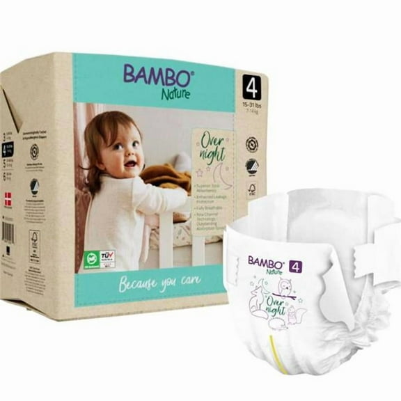 DDI 2386628 Overnight Baby Diapers, Size 4 - Case of 96