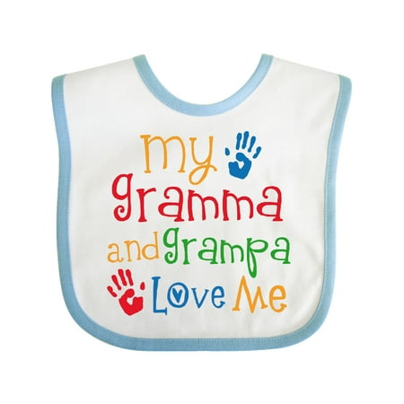 

Inktastic Gramma and Grampa Love Me Gift Baby Boy or Baby Girl Bib