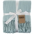 thumbnail image 4 of Fennco Styles Woven Classic Chunky Yarn Fringe Throw Blanket, 4 of 9