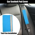thumbnail image 2 of 1 Pair Car Seat Belt Protector Pads Shoulder Strap Seatbelt Soft Comfort Covers Universal Blue, 2 of 7