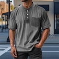 thumbnail image 1 of pstuiky camisetas de manga corta para hombre, Blusas/camisetas casuales de verano para hombre, de color liso y cuello redondo camisetas de hombre l, 1 of 6