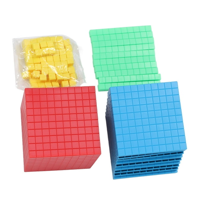 Bloques De Base Diez, Juego De Aula De Bloques De Base Diez De Mayor Interés, Plástico Para Matemáticas Para Estudiantes