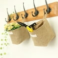 thumbnail image 2 of Foldable Linen Wall-Mounted Storage Bag, Hanging Organizer for Home Storage, Natural Jute Fabric, Double-Layered Design, Easy to Hang and Washable, 5.5 x 4.9 Inches, 2 of 8