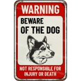 thumbnail image 1 of Beware Of Dog Sign Corgi Warning Sign Metal Metal Tin Signs Outdoor Yard Sign Warning Sign For Fence Yard Home Kitchen Farm Garden Wall Decor 8x12 Inch, 1 of 5