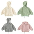 thumbnail image 4 of Hotiary Spring and Autumn Toddler Children's Casual Zipper Coat for Boys and Girls Solid Hooded Sweatshirts for 6 Months to 6 Years, 4 of 6