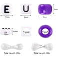 thumbnail image 2 of 4000pcs Kandi Pony Beads Kit - 2400pcs Rainbow and 1600pcs Letter Beads, 24 Colors Plastic Craft Bulk for Bracelets Jewelry Making With 20m Crystal 30m Elastic String, 2 of 6