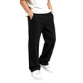 thumbnail image 2 of Kids Sweatpants Kids Elastic Waist Wide Leg Sweatpants Boys Girls Loose Casual Trousers With Side Pockets Soft Daily Jogger Pants Black 5-6 Years, 2 of 8