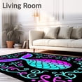 thumbnail image 2 of ODIKA 4'x6' Machine Washable Non-Slip Area Rug, Enchanting Mermaid Latch Hook Pillow Design High Traffic Rug, Pink, 726026, 2 of 7