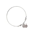 thumbnail image 2 of 8 1/2 inch Round Double Loop Bangle Bracelet w/ St. Sebastian/Cheerleading in Sterling Silver, 2 of 3