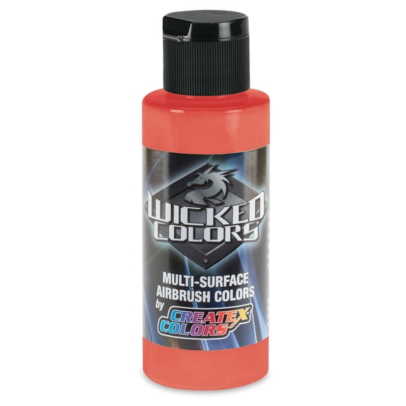 Createx Wicked Colors Airbrush Color - 2 oz, Fluorescent Orange