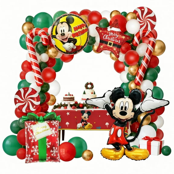 Mickey Cute Cartoon Christmas Style Aluminum Film Party Decoration Balloon Set, 1 Set