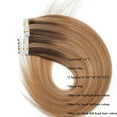 thumbnail image 4 of SEGO 20pcs Human Hair Extensions Tape in Balayage Chocolate Brown Natural Hair Extensions Tape in Real Hair Straight 12-24 inch, 4 of 8