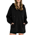 thumbnail image 2 of Vmvidoty Womens Oversized Hoodies Long Sleeve Sweatshirts Hooded Pullover Shirt Casual Tops with Pockets Black M, 2 of 6