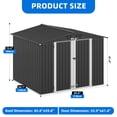 thumbnail image 2 of Dextrus 7x5ft Weatherproof Metal Storage Shed, Lockable Ventilated Outdoor Tool Shed for Backyard Patio Lawn, Black, 2 of 10