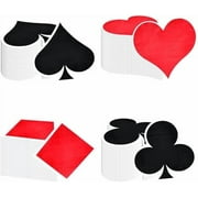 100 Pieces 2-Ply Casino Napkins Folded 6.2 x 6.2 inch Disposable Poker Paper Napkins for Las Vegas Theme Casino Night Party Supplies Beverage Napkins