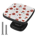 thumbnail image 1 of 4 Pcs Cabinet Handle Drawer Pulls Watercolor Flowers Knobs with Screws Square Furniture Office Cabinet Knob Decoration, 1 of 5