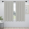 thumbnail image 1 of Cortinas opacas, fáciles de llevar, con bolsillo para barras, 132 x 160 cm, blanco grisáceo, 1 of 7