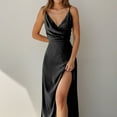 thumbnail image 2 of Icvfdpl Robes Décontractées pour Femmes, Robe Moulante Fendue Sans Manches Ourlet Fendu Printemps Usage Quotidien Extensible Fluide Tendance Robe d'Été pour Femmes, P, 2 of 5