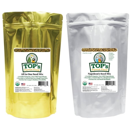 TOP's Parrot Food Organic Large and Small Seed 10 lb. Bundle