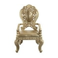 thumbnail image 2 of Armchair with Scrolled Crown Top Back and Ornate Motifs, Set of 2, Gold, 2 of 5