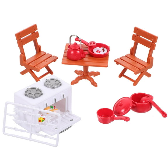 1 Set Doll House Kitchen Utensil Doll House Cooking Layout Scene Props
